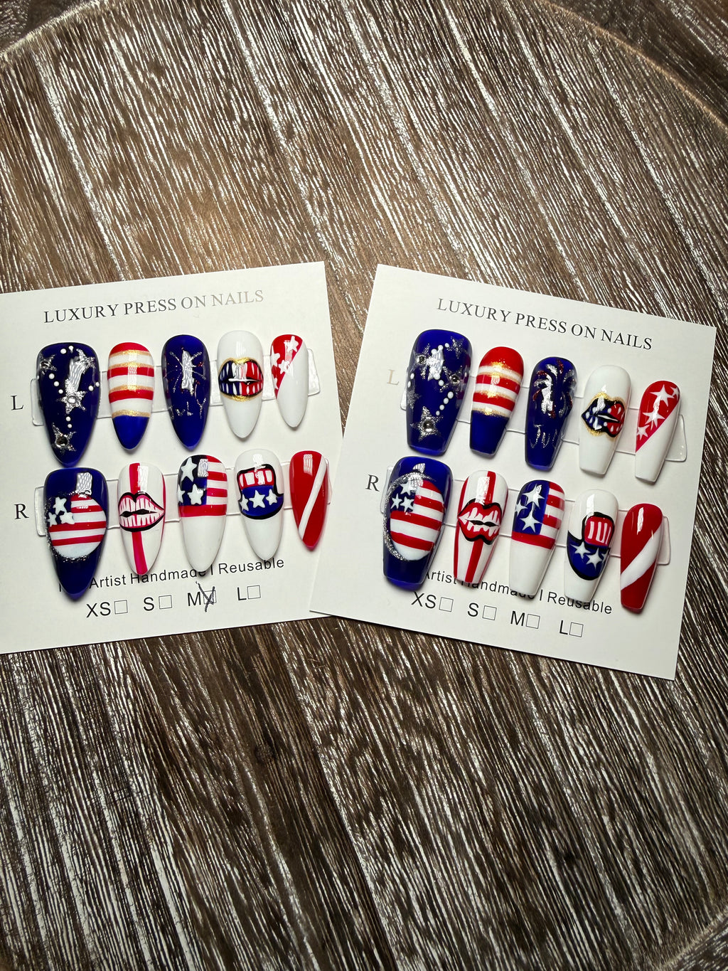 Stars and Stripes 4th of July Nails
